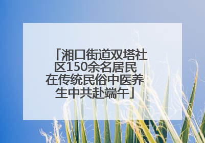 湘口街道双塔社区150余名居民在传统民俗中医养生中共赴端午