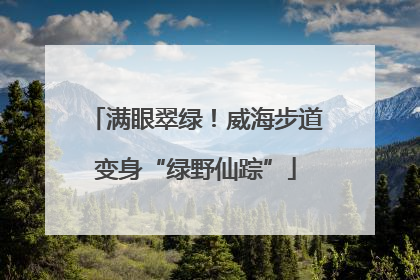 满眼翠绿！威海步道变身“绿野仙踪”