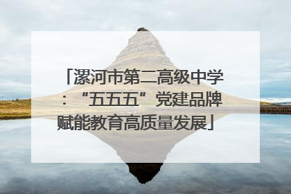 漯河市第二高级中学：“五五五”党建品牌赋能教育高质量发展