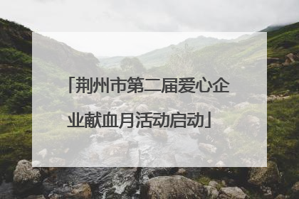 荆州市第二届爱心企业献血月活动启动