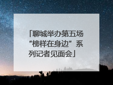 聊城举办第五场“榜样在身边”系列记者见面会