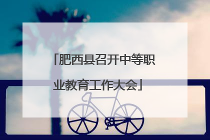 肥西县召开中等职业教育工作大会
