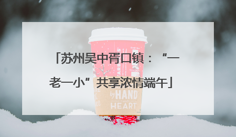 苏州吴中胥口镇：“一老一小”共享浓情端午