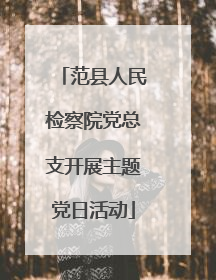 范县人民检察院党总支开展主题党日活动