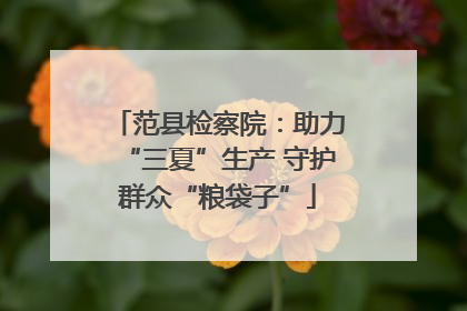 范县检察院：助力“三夏”生产 守护群众“粮袋子”