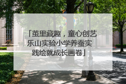 茧里藏趣，童心创艺 乐山实验小学养蚕实践绘就成长画卷