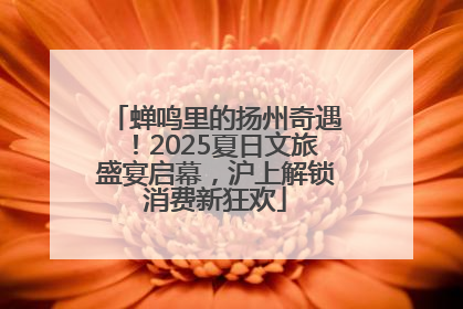 蝉鸣里的扬州奇遇！2025夏日文旅盛宴启幕，沪上解锁消费新狂欢