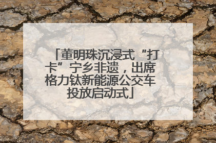 董明珠沉浸式“打卡”宁乡非遗，出席格力钛新能源公交车投放启动式