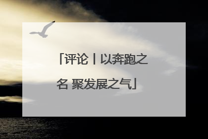 评论丨以奔跑之名 聚发展之气