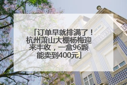 订单早就排满了！杭州萧山大棚杨梅迎来丰收，一盒96颗能卖到400元