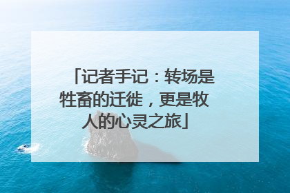 记者手记：转场是牲畜的迁徙，更是牧人的心灵之旅