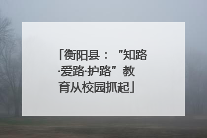衡阳县：“知路·爱路·护路”教育从校园抓起