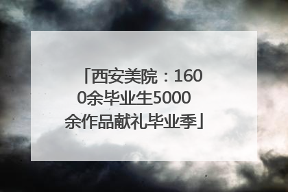 西安美院：1600余毕业生5000余作品献礼毕业季