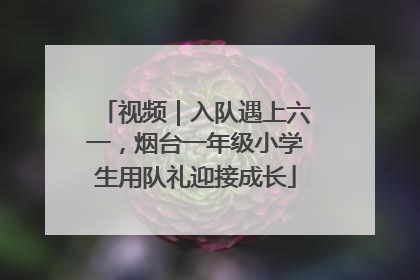 视频｜入队遇上六一，烟台一年级小学生用队礼迎接成长