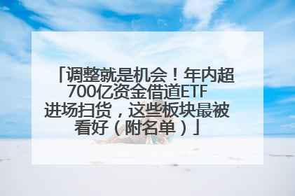 调整就是机会！年内超700亿资金借道ETF进场扫货，这些板块最被看好（附名单）