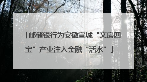 邮储银行为安徽宣城“文房四宝”产业注入金融“活水”