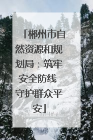 郴州市自然资源和规划局：筑牢安全防线 守护群众平安