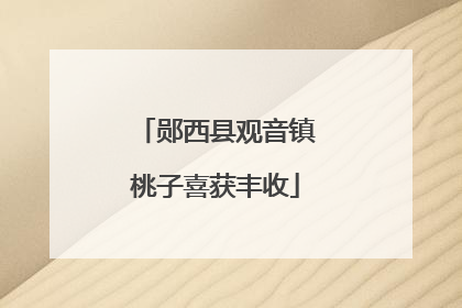 郧西县观音镇桃子喜获丰收