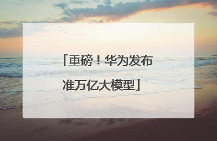 重磅！华为发布准万亿大模型