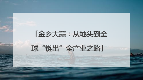 金乡大蒜：从地头到全球“链出”全产业之路