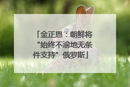 金正恩：朝鲜将“始终不渝地无条件支持”俄罗斯