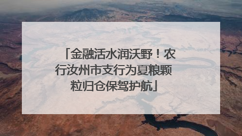 金融活水润沃野！农行汝州市支行为夏粮颗粒归仓保驾护航