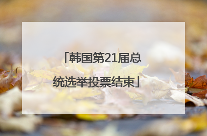 韩国第21届总统选举投票结束