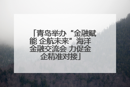 青岛举办“金融赋能 企航未来”海洋金融交流会 力促金企精准对接