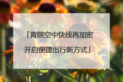 青陕空中快线再加密 开启便捷出行新方式