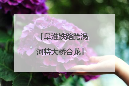 阜淮铁路跨涡河特大桥合龙