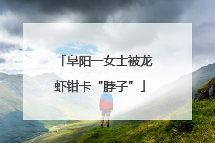 阜阳一女士被龙虾钳卡“脖子”