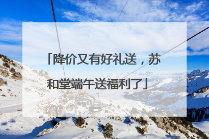 降价又有好礼送，苏和堂端午送福利了