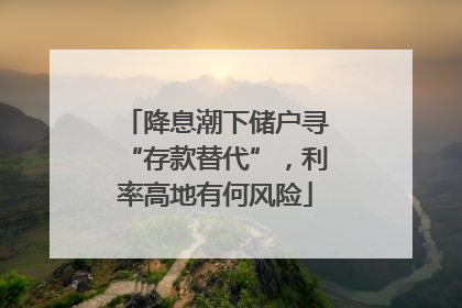 降息潮下储户寻“存款替代”，利率高地有何风险