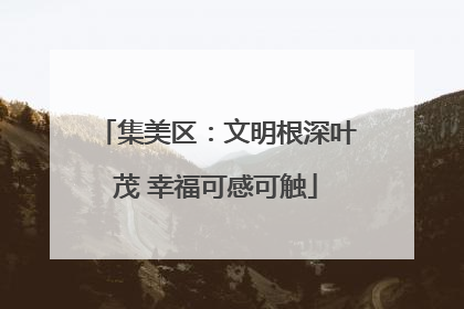 集美区：文明根深叶茂 幸福可感可触