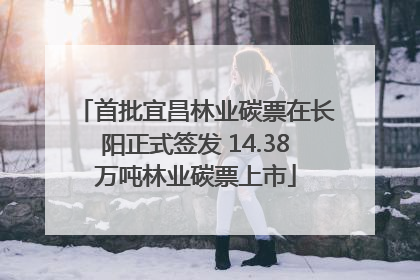 首批宜昌林业碳票在长阳正式签发 14.38万吨林业碳票上市