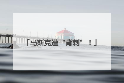 马斯克遭“背刺”！