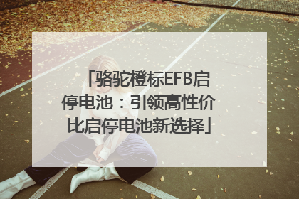 骆驼橙标EFB启停电池：引领高性价比启停电池新选择