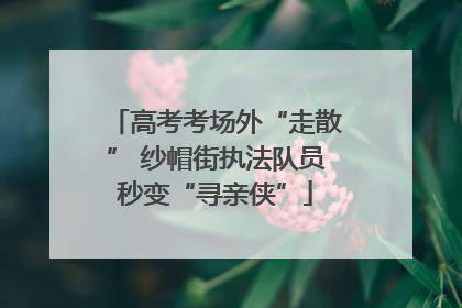 高考考场外“走散” 纱帽街执法队员秒变“寻亲侠”