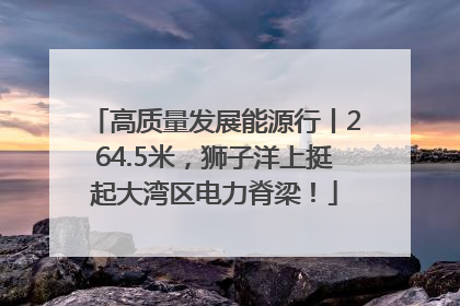 高质量发展能源行丨264.5米，狮子洋上挺起大湾区电力脊梁！