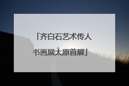 齐白石艺术传人书画展太原首展