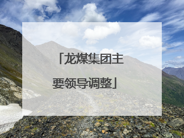 龙煤集团主要领导调整