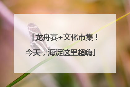 龙舟赛+文化市集！今天，海淀这里超嗨