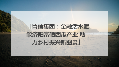 鲁信集团：金融活水赋能济阳富硒西瓜产业 助力乡村振兴新图景