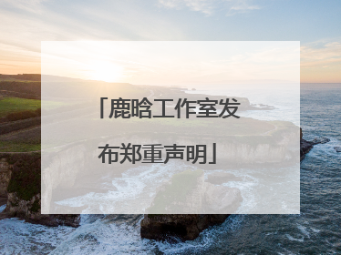 鹿晗工作室发布郑重声明