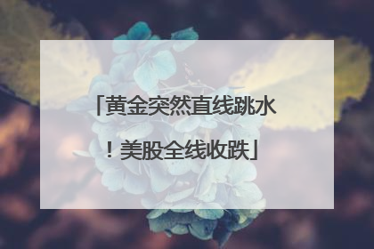 黄金突然直线跳水！美股全线收跌