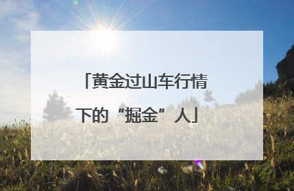 黄金过山车行情下的“掘金”人