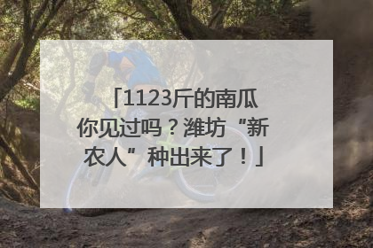 1123斤的南瓜你见过吗？潍坊“新农人”种出来了！