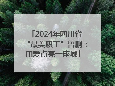 2024年四川省“最美职工”鲁鹏：用爱点亮一座城