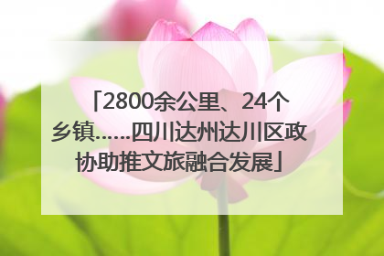 2800余公里、24个乡镇……四川达州达川区政协助推文旅融合发展