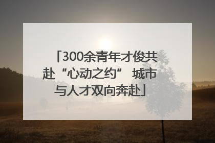 300余青年才俊共赴“心动之约” 城市与人才双向奔赴